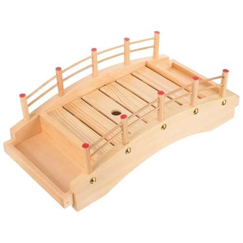 Plato de madera para sushi estilo japonés 37 cm x 18.5 cm miniatura 1