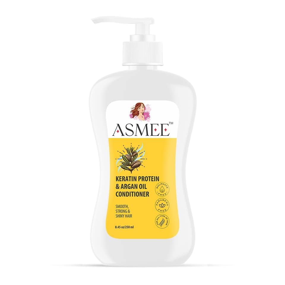 Image of Keratin Protein & Argan oil Conditioner,Used for All Unisex,100% Veg, Cruelty free, Paraben free, SLES /SLS free, Smooth, Strong & Shiny Hair, Smoother Skin, For All Skin Type For Women (250ML)