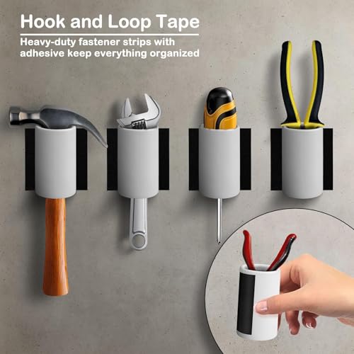 Image of BONZELLA 10 pcs Self Adhesive Hook and Loop Strips Tape 6x6 cm Velcro Tapes, Mosquito net Mounting Tape, Multipurpose Double Sided Hook & Loop Tape for Crafting & Hanging (10, 6cm x 6cm, Black)