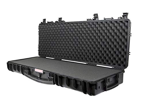 Image of Monoprice Weatherproof Hard Case - 47 x 16 x 6 Inches, With Wheels and Customizable Foam, Shockproof, IP67, Ultraviolet And Impact Resistant Material, Black - Pure Outdoor Collection