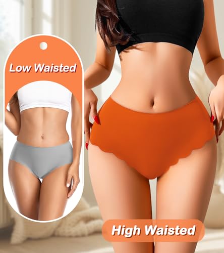 Image of Eiggam Women's Cotton Bikini Panties,High-Cut Full Coverage Stretch Cool Underwear for Women