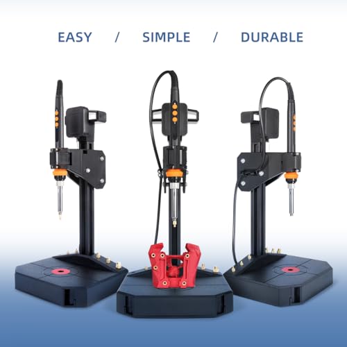 Image of Vertical Heat Set Insert Tool Pressing Machine with 90W Soldering Iron, Heat Set Tips M2-M8, 30PCS Brass Nuts Threaded Inserts for 3D Printed Part