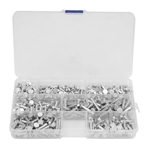 Rivets en aluminium M4 haut de gamme Tête plate et structure massive pour artisanat