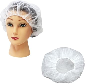 Disposable Hair Bouffant Caps Non-Woven Head Cover for Food Service, Medical Use