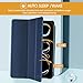 ProCase for iPad Pro 13 Inch Case M5 2025/ M4 2024, Smart Cover iPad Pro M5 M4 Case 13 Inch, Slim Stand Translucent Hard Shell Back, Supports Touch ID, Auto Wake/Sleep -Navy