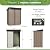 Greesum Outdoor Storage Shed 5 x 3 ft. Utility Tool Shed Metal Storage Garden Shed with Door & Lock for Patio Storage, Brown