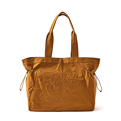 VAKAER Tote Bag for Women, 18L Side Cinch Shopper Handbag, Large Hobo Handbag, Lightweight Shoulder Bags for Work, Gym, Workout, Travel (Ginger)