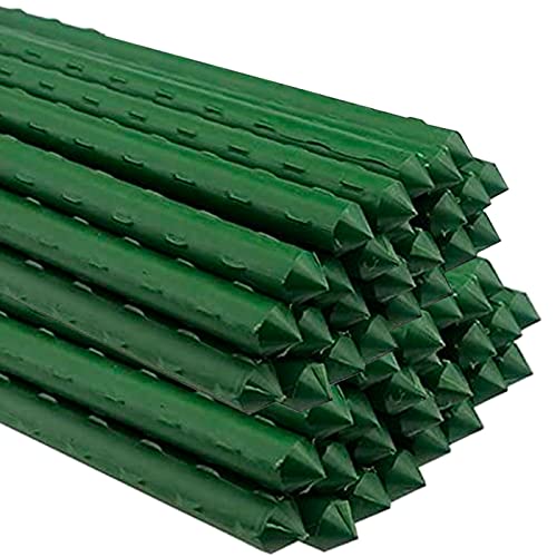 AC – Pack de 24 tutores de Acero plastificado para Plantas – Ideal para el Cuidado de Las Plantas – Varilla para el Cuidado de Las Plantas y arboles (24 uds Ø 1,1 x 180 cm)