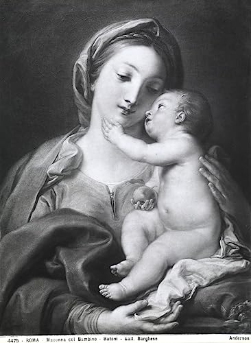 Toile 58 x 90 cm Lady and Child Pompeo Batoni pour une ambiance de manoir