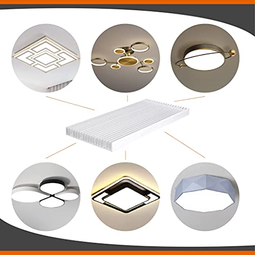 Aluminum Heat Sink, 11.8"X5.51"X0.79" Heatsink Radiator Circuit Board Cooling Cooler 19 Fins Heat Sinks For High Power Led Light #TOP6