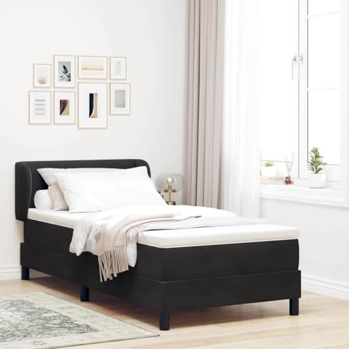 Acagala Samt Boxspringbett 90x200 Schwarz