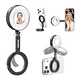ULANZI ML05 Magnetische Selfie Licht für iPhone, Dual Magnet LED Ringlicht mit Spiegel, 9000K CRI≥97, Weitwinkel-Beleuchtung, Handy-Licht ideal für Reise-Vlogs, Foto- und Videoaufnahmen