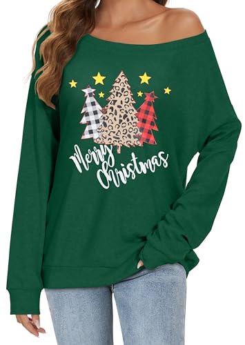 Gosunny Schulterfreies Oberteil Damen Langarm Pullover Lässige...