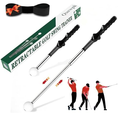 Retractable Golf Swing Trainer – Golf Grip Trainer with Arm Band ...