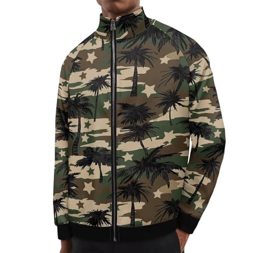 Image of Men's Lightweight Jackets Casual Full Zip Fleece Jacket Men Coats Fashion Long Sleeve Sweatshirt