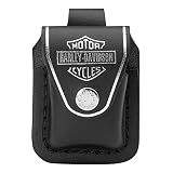 harley davidson gürtel schwarz robustes Messing Gehäuse Zippo HDPBK 60001255 Harley-Davidson Lighter Pouch Black Feuerzeug-Tasche, Messing, Schwarz