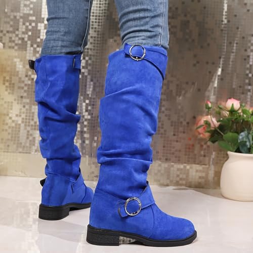 Women's fashionable and comfortable versatile knee-length boots. Casual and comfortable. Autumn and winter style.4