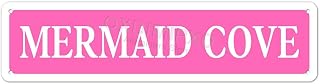Pink Mermaid Cave Sign Metal Dorm Room Decor Novelty Street Signs Fun Wife Daughter Gifts Aluminium Slim Wall Art Humor Cafe Bar Home College Farmhouse Man Cave Decor, 16 X 4 Inch, Indoor/Outdoor