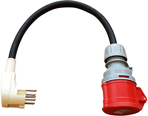 Adapter Perilex 16A Winkelstecker auf CEE Kupplung ca 0,5m Kabel Titanex H07RN-F5G 2,5mm²