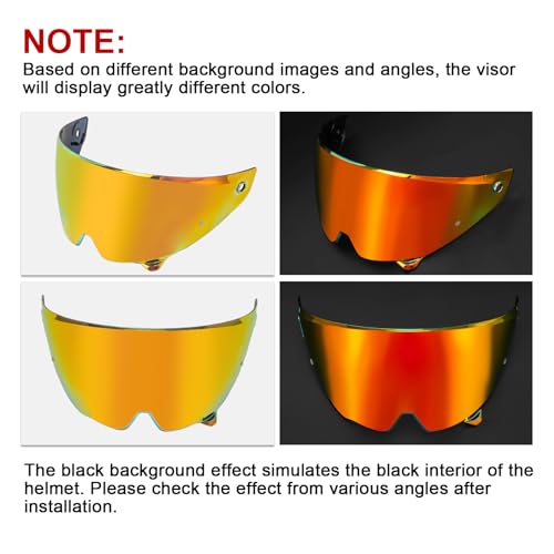 Image of PSLER Shatterproof Motorcycle Helmet Visor for Atlas 3.0 4.0,Deep Gold Red | Impact-Resistant ,UV400 Protection, Motorcycle Tinted Face Shield for Atlas 3.0 4.0,Visor Replacement