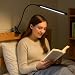 V Smart Life LED Desk Lamp Dimmable Eye Care Reading Light 3 Color Changing 10-Level Brightness Mental Flex Clamp Lamp Clip On Light LED Table Light (Black)