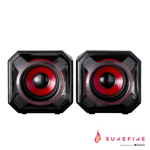 Surefire Altoparlante Gator Eye - Casse Stereo Gaming 5W - Usb 2.0 - Casse Per Pc, Notebook, Playstation E Xbox I Casse Da Gioco Con Usb I Altoparlante Per Pc I Powered By Verbatim - 2