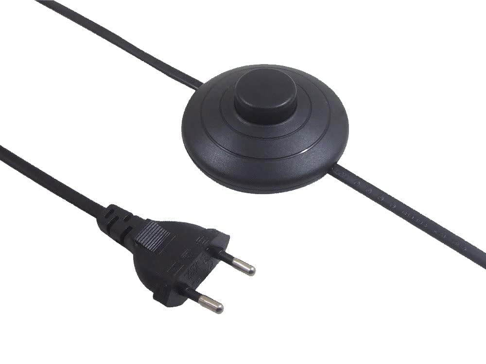 1.5 Meter (60 Inch) Long Wire with Round Foot Switch On/Off Button for Table Lamps Floor Lamps & DIY Projects-image-36