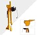 INTSUPERMAI Davit Crane 360° Swivel Electric Hoists Winch Truck-Mounted 1100lb Outdoor Cranes 500kg Remote Control 12V