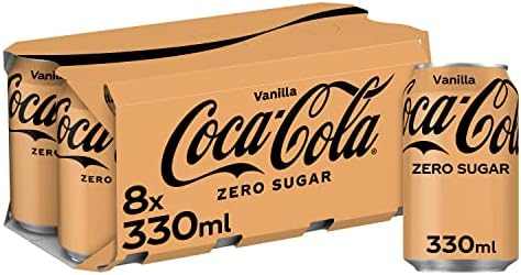 Coca-Cola Zero Sugar Vanilla 8 x 330 ml, Packaging May Vary