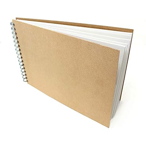 Artway Enviro – Spiral Bound A4 Sketchbook – Landscape - 70 Sides/35 Pages of Recycled 170gsm Cartridge Paper – 100% Recycled Sketchbook, White Cover