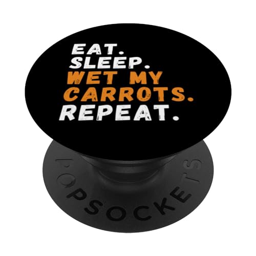 Funny Garden Humor Carrot Plant Garden Carrots Lover PopSockets Swappable PopGrip, Black