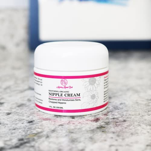 Organic Nipple Cream For Breastfeeding - Lanolin Free - Soothing All Natural Breast Pump Lubricant For Nursing - Baby Safe - 1 Oz #TOP2