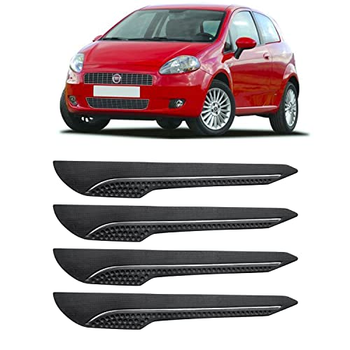 Image of AOSIS-Car Bumper Protector /Bumper Guard for Fiat Grande Punto with Single Chrome Stripe (4-Pcs)