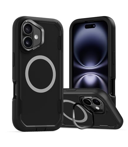 Coque iPhone 16 antichoc avec béquille objectif pour vidéos et voyages