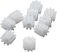 Vista 3 de Bettomshin 50 Uds 0.5 módulo de engranaje de plástico 092A polea eje de correa robot motor RC mano DIY piezas mecánicas kit blanco