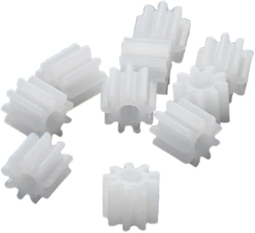 Miniatura 3 de Bettomshin 50 Uds 0.5 módulo de engranaje de plástico 092A polea eje de correa robot motor RC mano DIY piezas mecánicas kit blanco