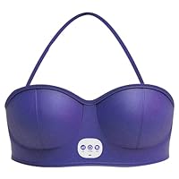 Brustmassagegerät, Elektrischer Brustmassagegerät mit 3 Modi, Wiederaufladbarer Kabelloser Elektrischer Massage-BH für zu Hause (Lila)