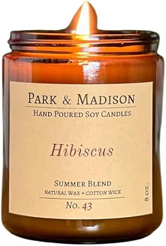 Park & Madison Hibiscus Soy Candle - Floral Summer Candle