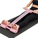 Resistance Pedal Exerciser   Workout Rope | 51cm Abs Training Band with Handles, Bodybuilding Equipment with Arm Waist Leg Function, Fitness Gear for Boys Girls Youth Gym Yoga Exercise