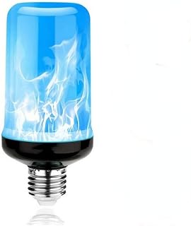 anso E27/E26 LED Flicker Flame Bulb Burning Light Fire Effect Lamp Party Decor Gravity Sensitive Lamp (Blue,E26)
