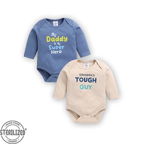 Image of TINYO Boy's Letter Print Regular Fit Bodysuit for Baby Kids