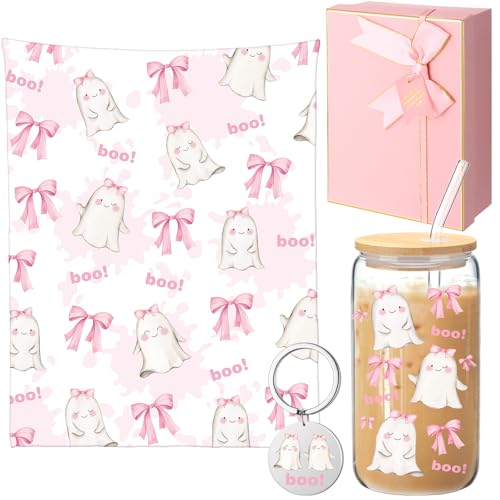 Skylety Halloween Boo Baskets Gifts Pink Ghost Gifts for Women