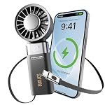 SOTHING Handheld Fan with Power Bank and Retractable USB-C Cable