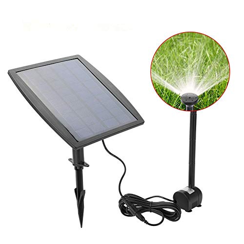 Topiky Outdoor 2.5W Solar Panel Powered Fountain,Portable Waterproof 200L/H Flow/150cm Flow Distance 9V Water Pump Fountain,for Pool Pond Home Garden Plants Aquarium Hot Summe