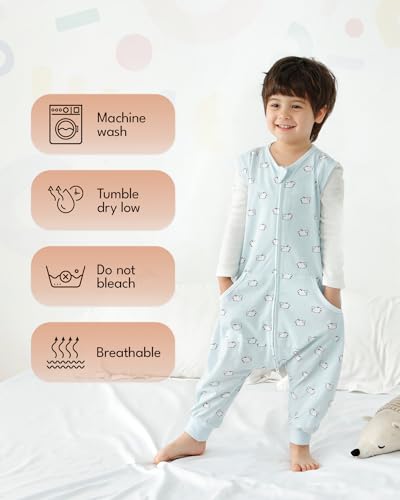 Image of HOMEAL Summer Toddler Sleep Sacks 2t-3t, Sleeveless for Early Walkers 12months-7T