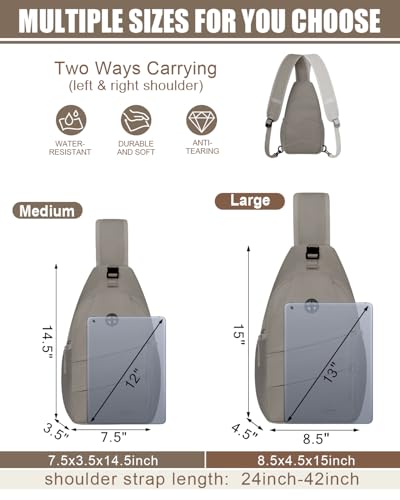 Image of Crossbody Bags for Women Men Trendy Sling Bag Bakpack Casual Chest Bag with Convertible Shoulder Strap steel Stainless Steel Paint