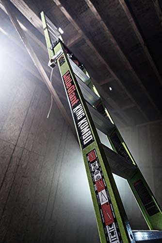 Little Giant Ladders, King Kombo, Technical, 8 Ft. A Frame, 14 Ft. Extension, Ground Cue, V-bar, Sure Set Feet, Fiberglass, Type 1AA, 375 lbs weight rating, (13814-074)