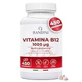 Bandini® Vitamina B12 450 Vegan (Scorta +14 Mesi), Metilcobalamina 1000µg, Compresse Vegane al 100%, Vitamine B 12 per il Sistema Immunitario, Vit B Metabolismo energetico, Stanchezza Fisica e Mentale