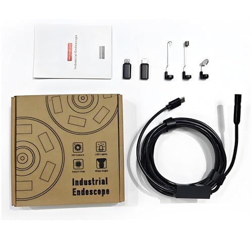 Vafafinder Industrial Endoscope Camera, 1920P HD Borescope Inspection Camera, 8mm IP67 Waterproof Snake Camera with 8 Adjustable LED Lights, 9.8FT(3M) Semi-Rigid Cable for iOS Android by Vafafinder - Used condition - Image 8