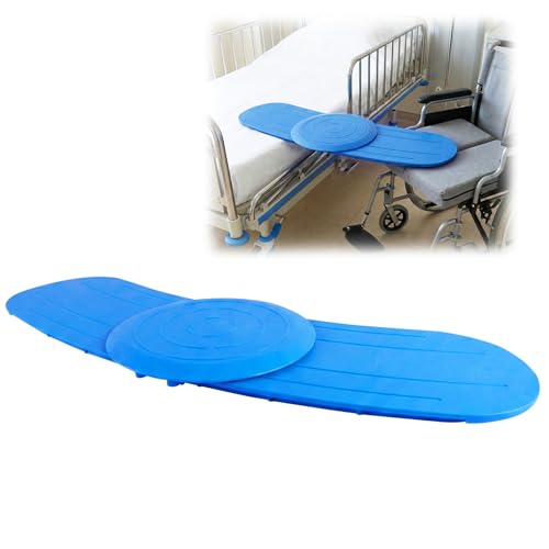 Transferbrett für Rollstuhlfahrer, Patienten-Transferhilfe 90 cm, Rollendurchmesser 30 cm, ABS Kunststoff, Rutschfest, 150 kg Tragkraft, für Rollstuhl, Bett und Pflege